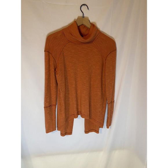 We The Free Sweaters - We The Free Split Back Cowl Neck Top Rust Style OB536113